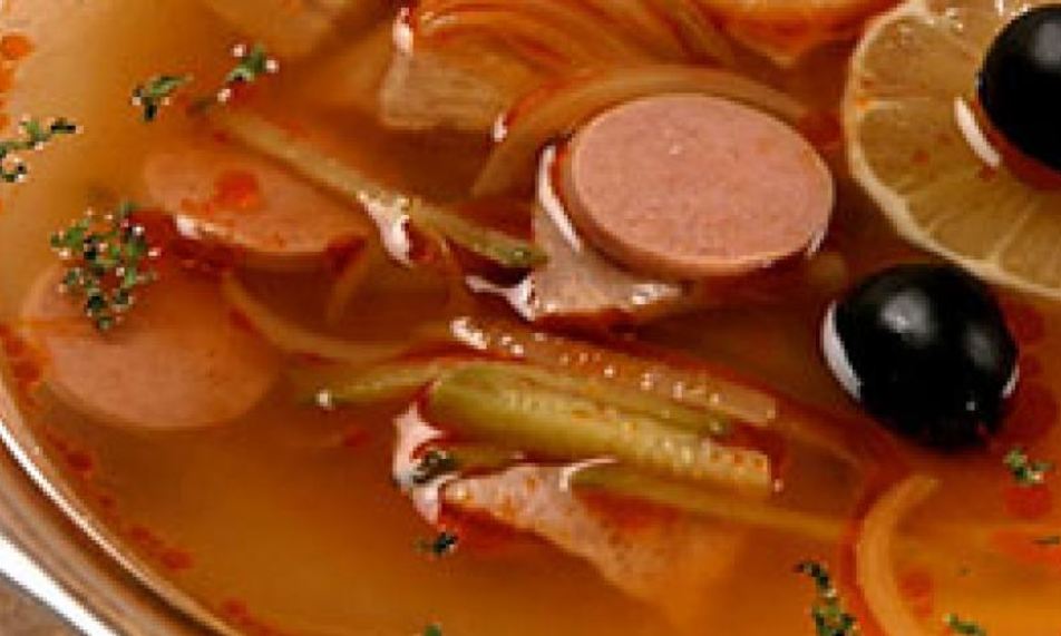 Рецепт солянки сборной мясной с ветчиной