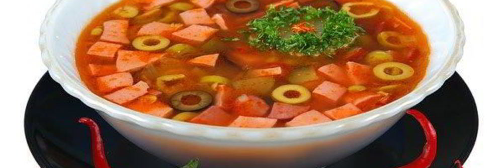 Суп солянка с колбасой