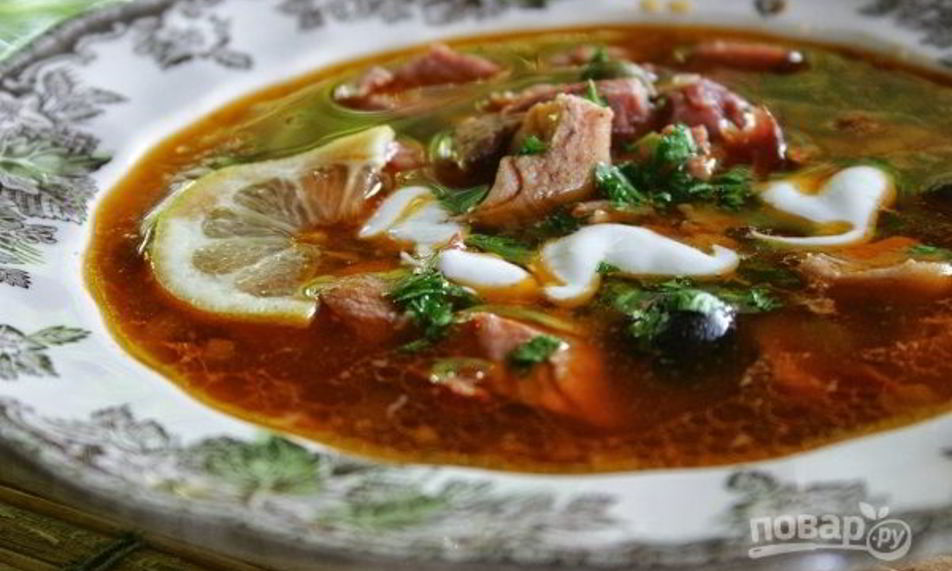 Рецепт супа-солянки