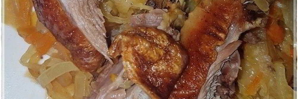 Утка с капустой