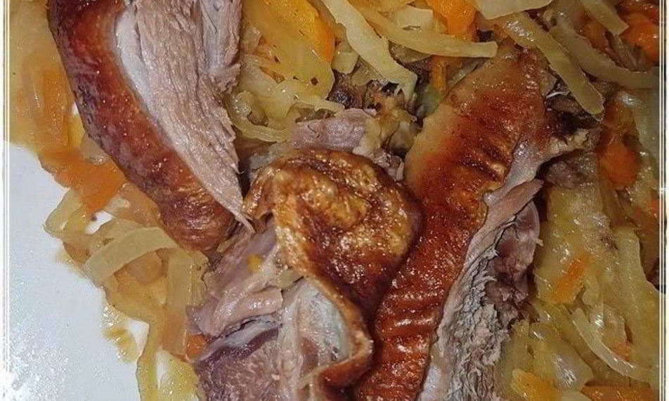 Рецепт утки с капустой
