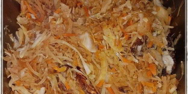 утка с капустой