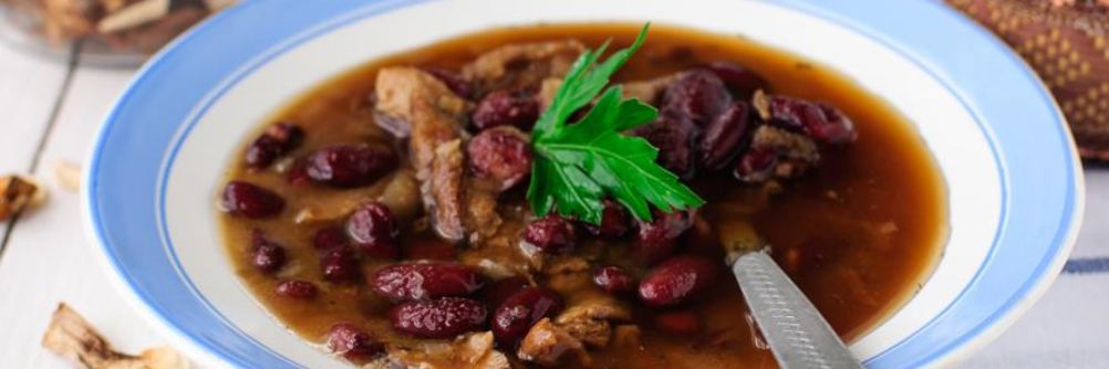 Суп фасолевый постный