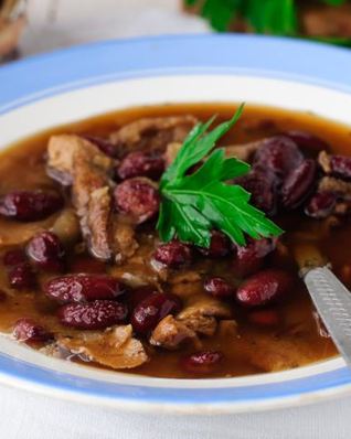 Суп фасолевый постный