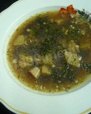 Суп фасолевый с орехами постный