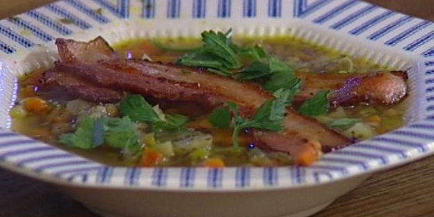 суп из чечевицы с сельдереем