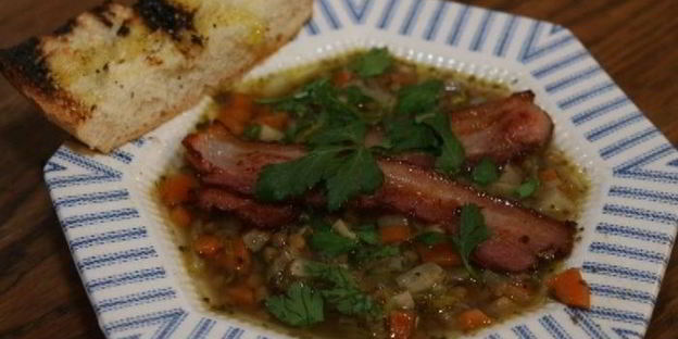 суп из чечевицы с сельдереем