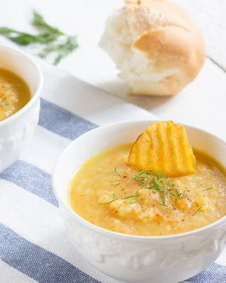 Суп из печеного картофеля