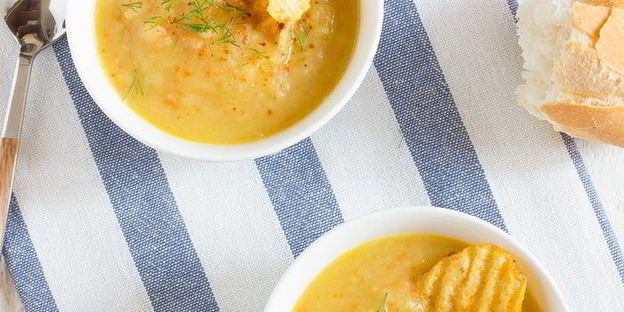 суп из печеного картофеля