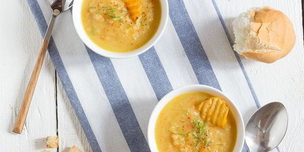 суп из печеного картофеля