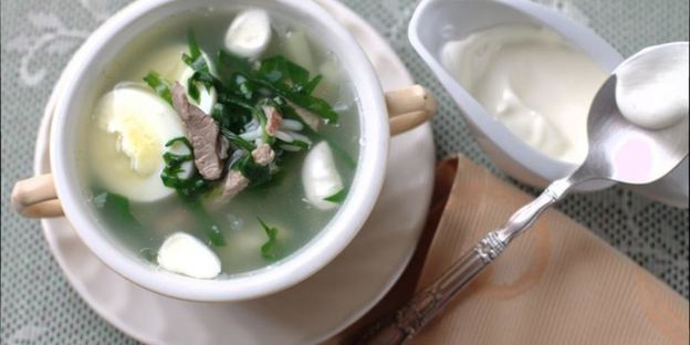 суп из щавеля с говядиной