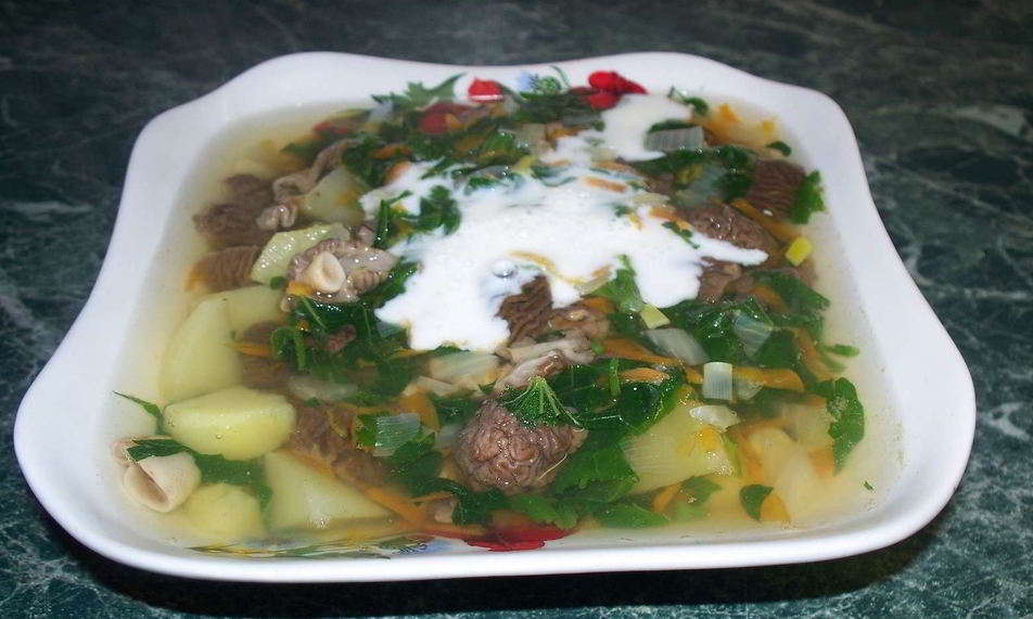 Рецепт супа из сморчков
