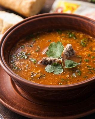 Харчо из говядины с грецкими орехами