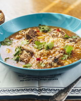 Харчо по-грузински со сливами