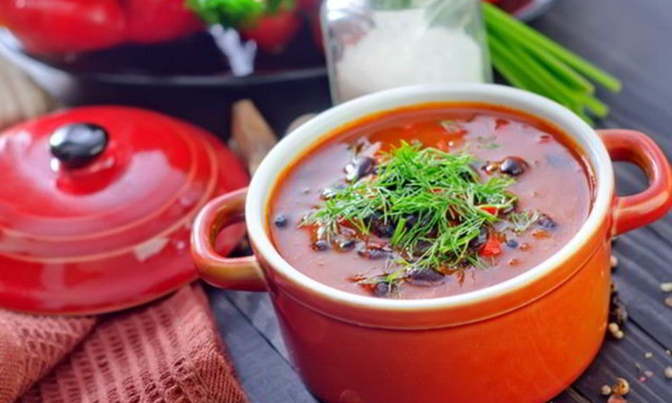 Рецепт харчо с фасолью и грибами