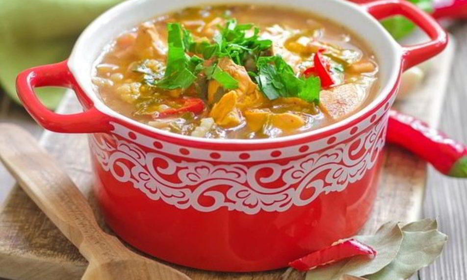 Рецепт пряного супа харчо с курицей