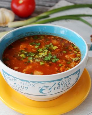 Суп Харчо из свинины с рисом