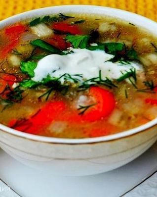 Суп куриный с сезонными овощами