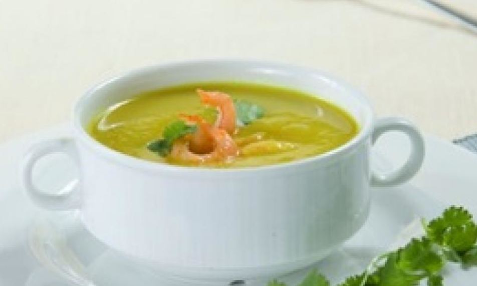 Рецепт картофельного супа-пюре с креветками