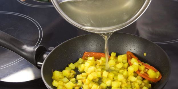 картофельный суп-пюре с креветками