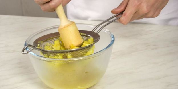 картофельный суп-пюре с креветками