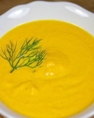 Морковный суп-пюре со сливками