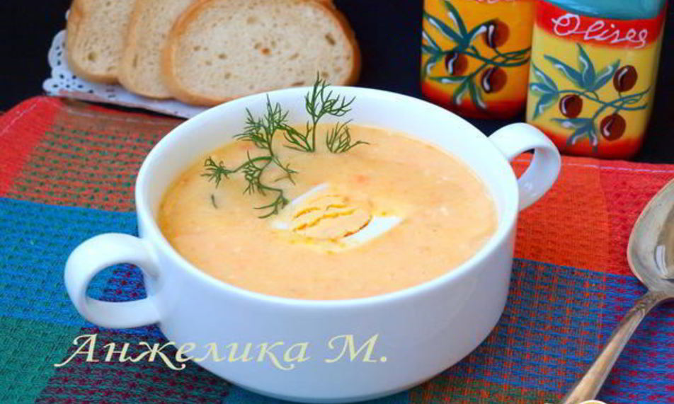 Рецепт овощного супа-пюре с плавленым сыром