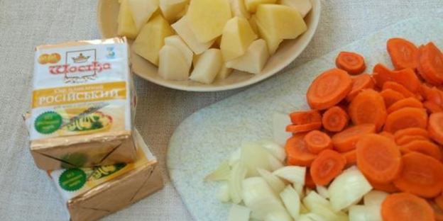 овощной суп-пюре с плавленым сыром