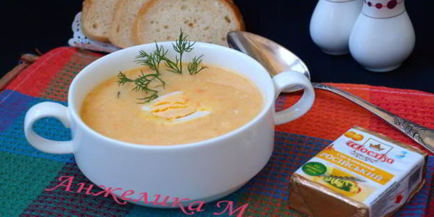 овощной суп-пюре с плавленым сыром