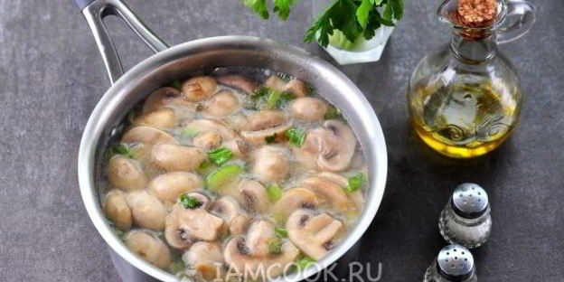 постный суп-пюре из шампиньонов