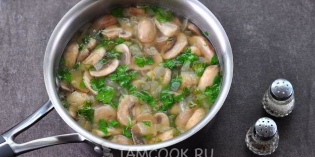 постный суп-пюре из шампиньонов