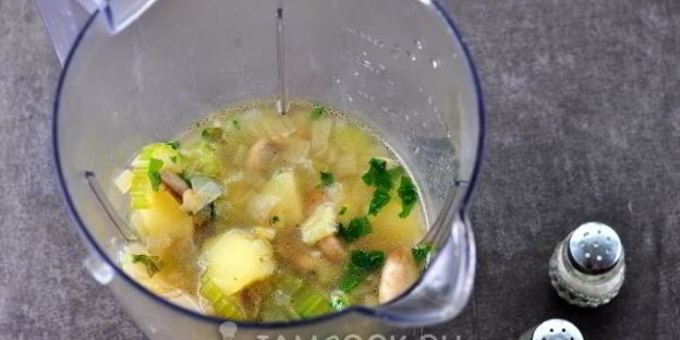 постный суп-пюре из шампиньонов