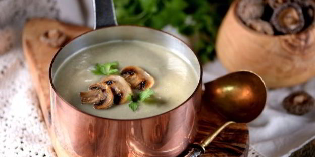 постный суп-пюре из шампиньонов