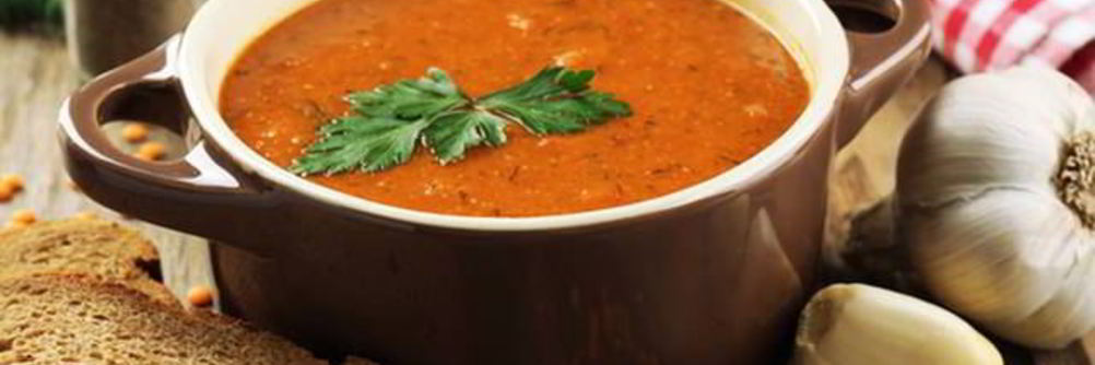 Суп-пюре из чечевицы с овощами