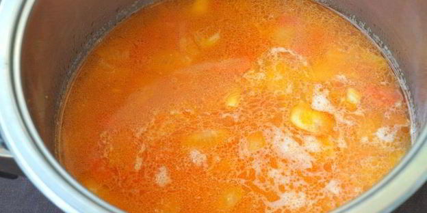 суп-пюре из риса с чечевицей