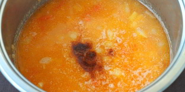 суп-пюре из риса с чечевицей