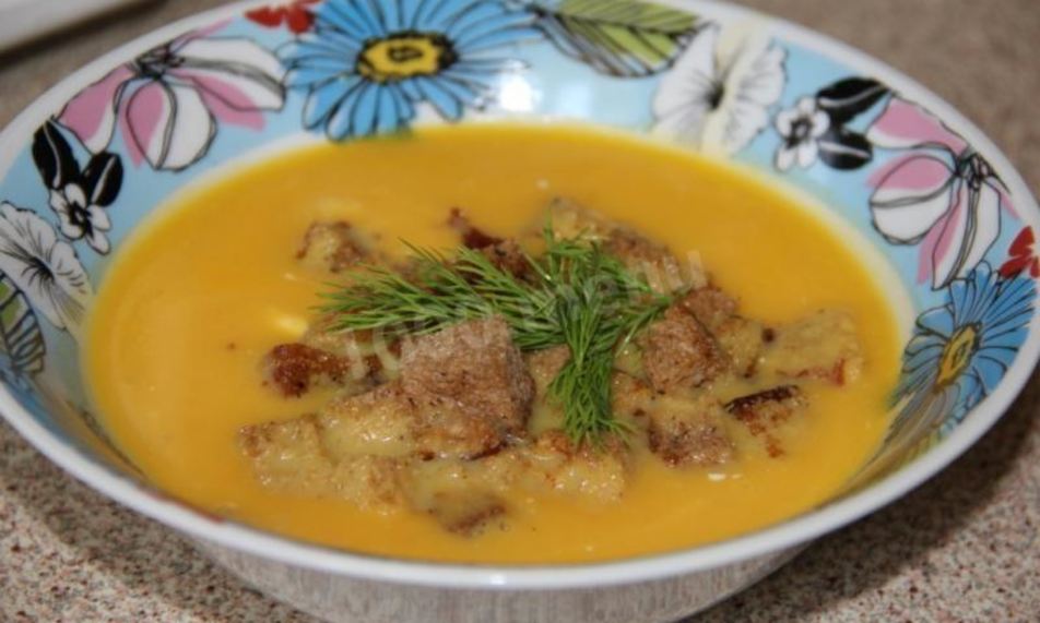 Рецепт супа пюре из тыквы с молоком