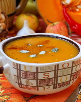 Суп-пюре из тыквы с яблоками