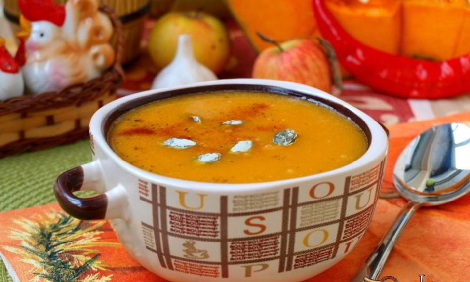 Рецепт супа-пюре из тыквы с яблоками