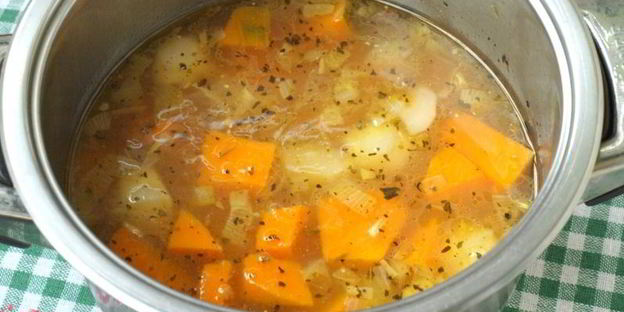 суп-пюре из тыквы с яблоками