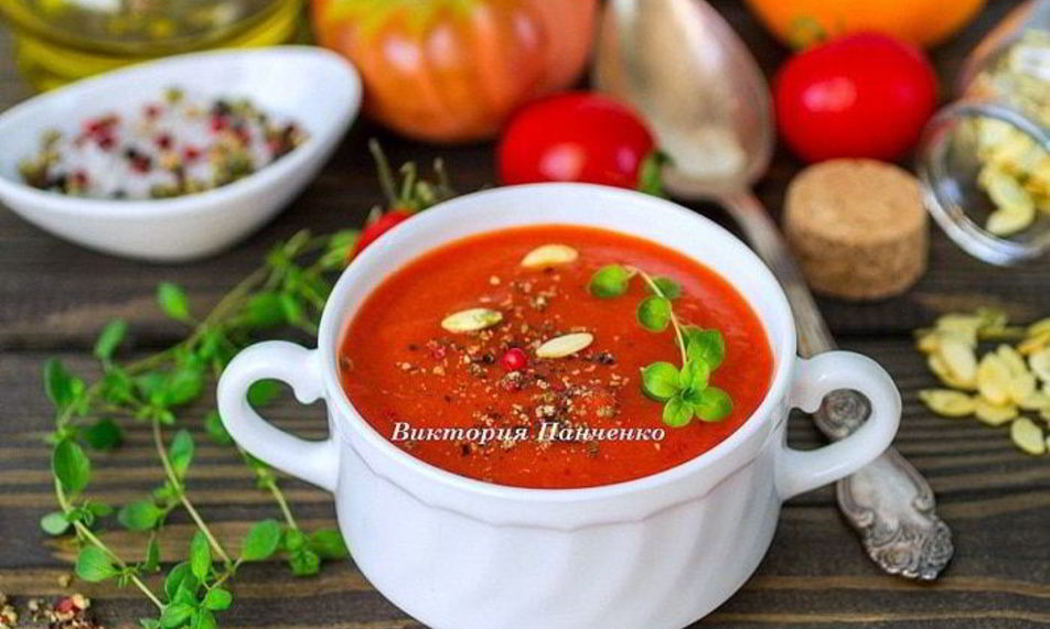 Рецепт супа-пюре из запеченных перцев с апельсиновым соком