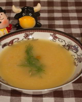 Суп-пюре с копченой курицей