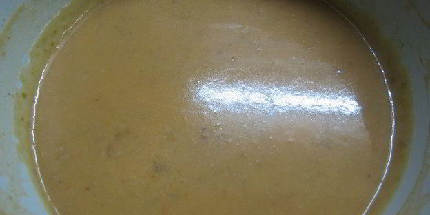 суп-пюре с тыквой на бульоне из сухих белых грибов