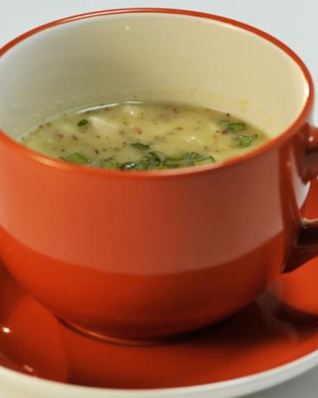 Суп-пюре со свиными ушками