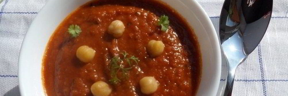 Томатный суп-пюре с нутом