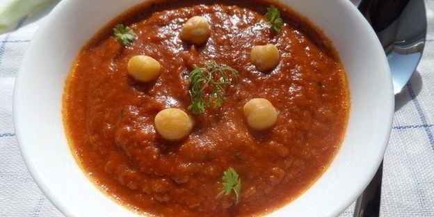 томатный суп-пюре с нутом