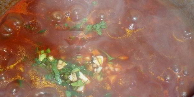 томатный суп-пюре с нутом