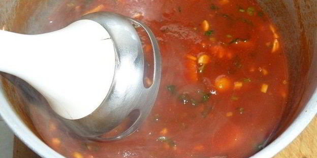 томатный суп-пюре с нутом