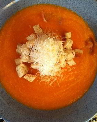 Тыквенный суп-пюре с беконом