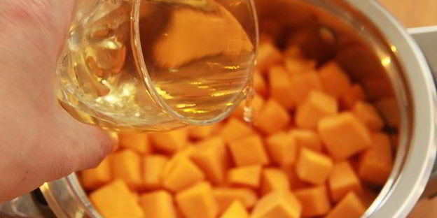 тыквенный суп-пюре с гребешками